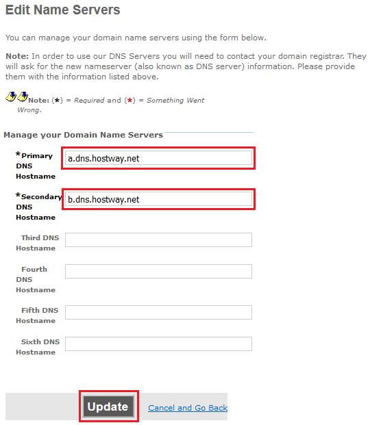 How Do I Change My Nameservers Hostway Help Center