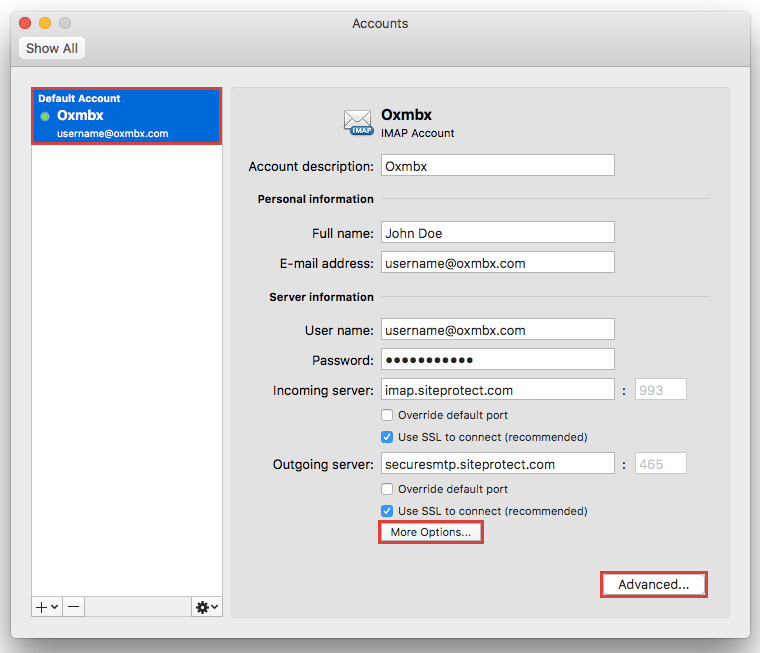 configure enterprise email outlook for mac cac