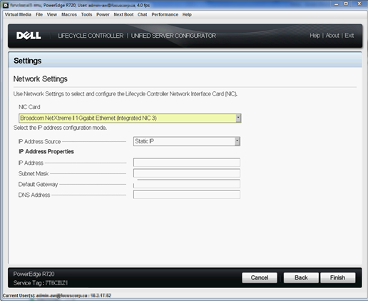 dell r720 system setup idrac network settings