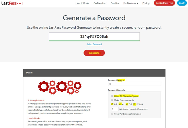 norton random password generator